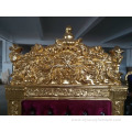 hotel furniture gold frame wood king queen throne